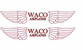 Decal Waco Airplanes company logo