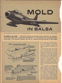 Mold (Molding) in Balsa  by Lorne A. Williams