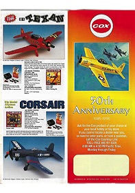 Cox Hobbies Leaflet/Catalog 1995 - 50th Anniversary