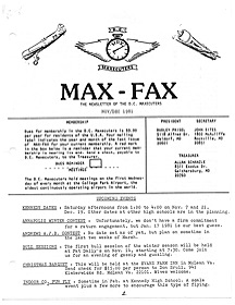 Max Fax Newsletter 1981 11/12