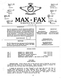 Max Fax Newsletter 1984 1/2