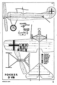 Fokker D-VIII solid fuse and wing