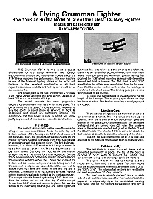 Grumman Biplane Fighter (Article and Plan)