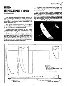 DRIFTER Catapult Glider by Bob DeShields