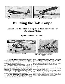T-D Coupe (Article and Plan)