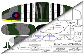 Hawker Tempest MKV FAC NoCal (Plan and printed tissue)