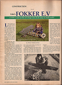 Fokker E. V Ernst Udet by Musciano