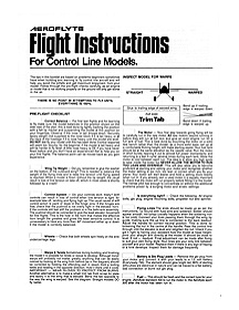 Aeroflyte flight instructions for control line models