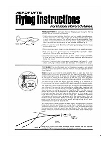 Aeroflyte flight instructions for rubber powered models