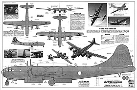 Guillow's - B-29 Plans A thru C - 53" ws (1 of 2)