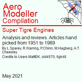 Aeromodeller 1951 Super Tigre Engines