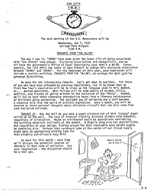 Max Fax Newsletter 1976-01