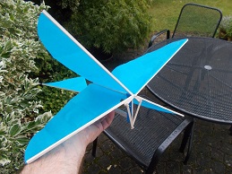 Luna Ornithopter.  Wing Tissue Template