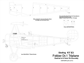 Sterling - Kit E-2, Fokker DR-1 (Fuselage Modified)