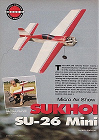 Shukhoi SU-26 Mini (MAN Article)