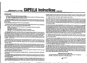 Aeroflyte Capella (2 of 2) - Instructions